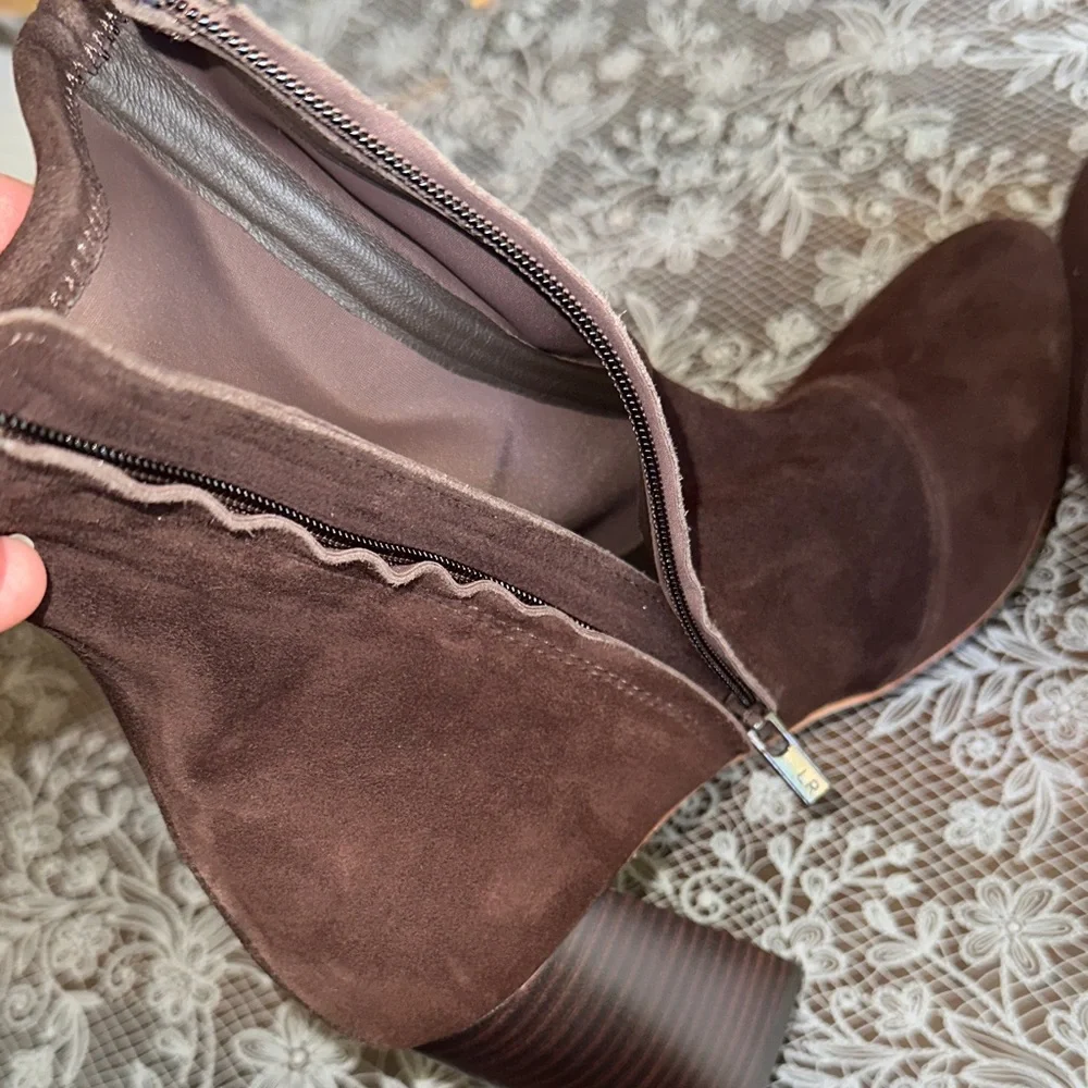 Loeffler Randall Brown Suede Heeled Boots - Picture 6 of 7